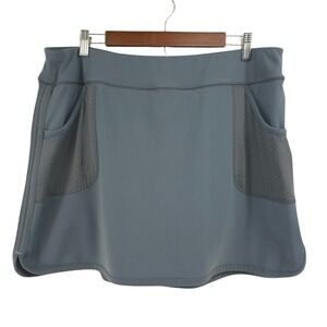 Calia Skort Womens XL (37x17) Mini Skirt Athletic Tennis Pockets Gray Stretch